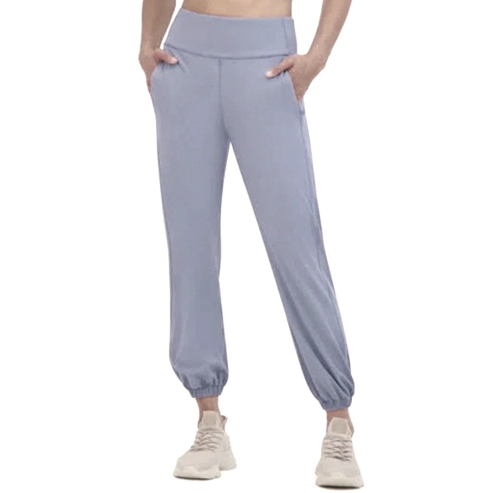 SAGE Collective Womens Light Blue Gray Joggers High Rise Lounge Pants Medium EUC